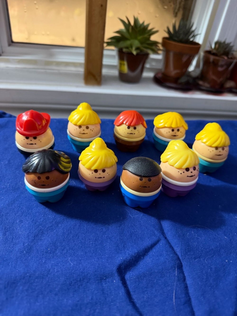 Vintage Fisher Price Chunky Little People Little Times Shelcore petite fille '90